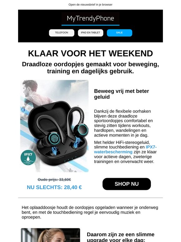 Sportoordopjes die goed blijven zitten 🎧