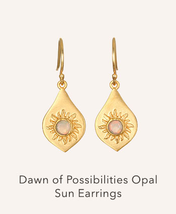 Dawn of Possibilities Opal Sun Earrings