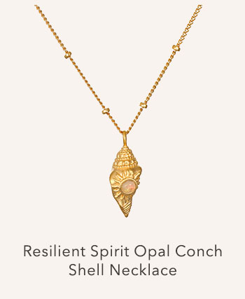 Resilient Spirit Opal Conch Shell Necklace