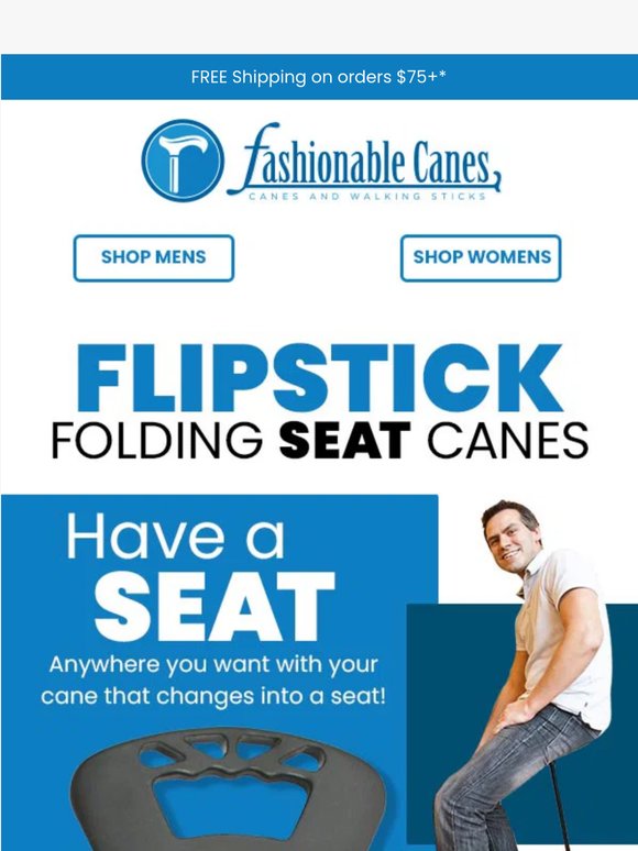 The portable seat cane: Stability meets instant rest