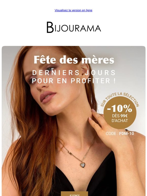 Encore -10% supp dès 99€ sur la sélection Fête des Mères 💛