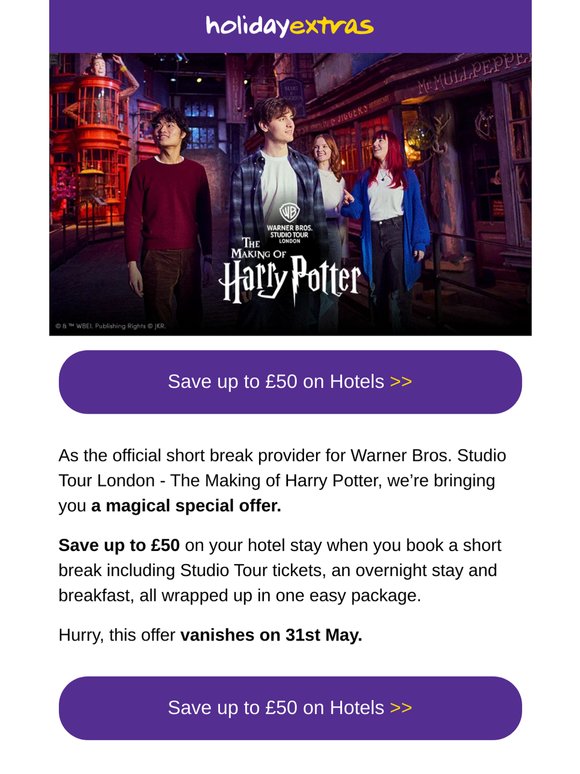 Special Offer on Harry Potter Short Breaks 🪄