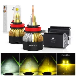 3 Colors LED Headlight Bulbs 60W 7200LM | Boslla Bullet B4