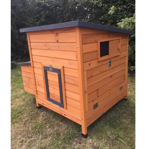 Poulailler Sussex L toit shingle noir ouvrant 4 à 6 poules bois FSC