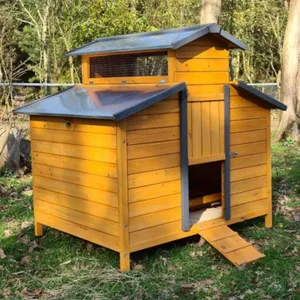 Poulailler Farmer XL toit en tôle ouvrant 6 à 10 poules Bois FSC