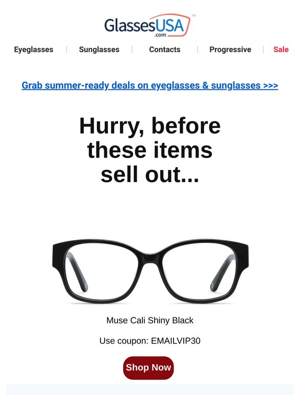 Buy those Muse frames now for 30% off, before it's too late
