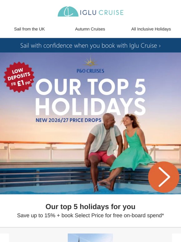 The best holidays with P&O Cruises