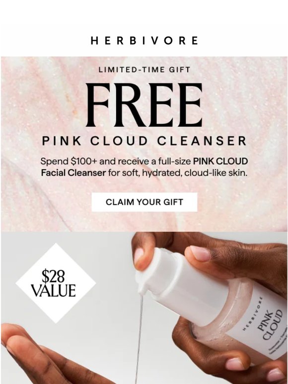 Get a FREE full-size Pink Cloud Cleanser ☁️