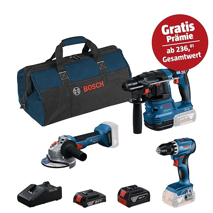AMPShare 18V Maschinen-Set 3-Tool-Kit