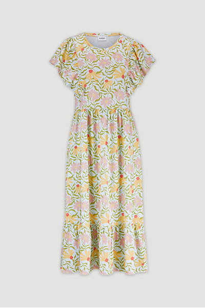 Print Jersey Kleid Midi Relaxed aus reiner Bio-Baumwolle