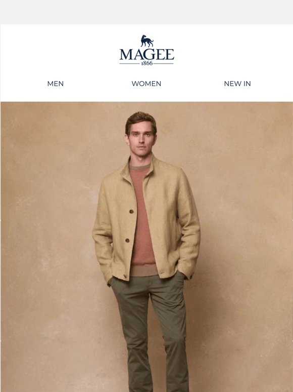 Relaxed Irish linen tailoring...