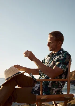 Men's Blue Heron Short Sleeve Shirt