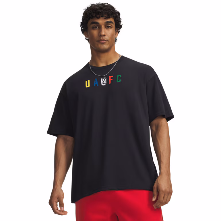 Męski t-shirt z nadrukiem Under Armour UA M GFB FLAG HWT SS - czarny