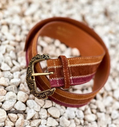 ceinture andie framboise en cuir la petite etoile