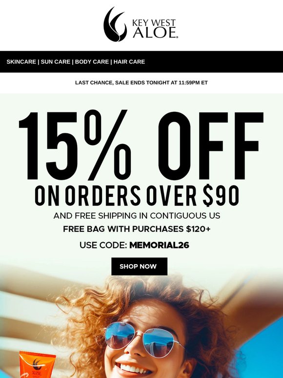 ⏳ Final Hours: 15% Off + Free Shipping!