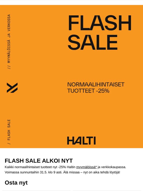 FLASH SALE ALKOI NYT