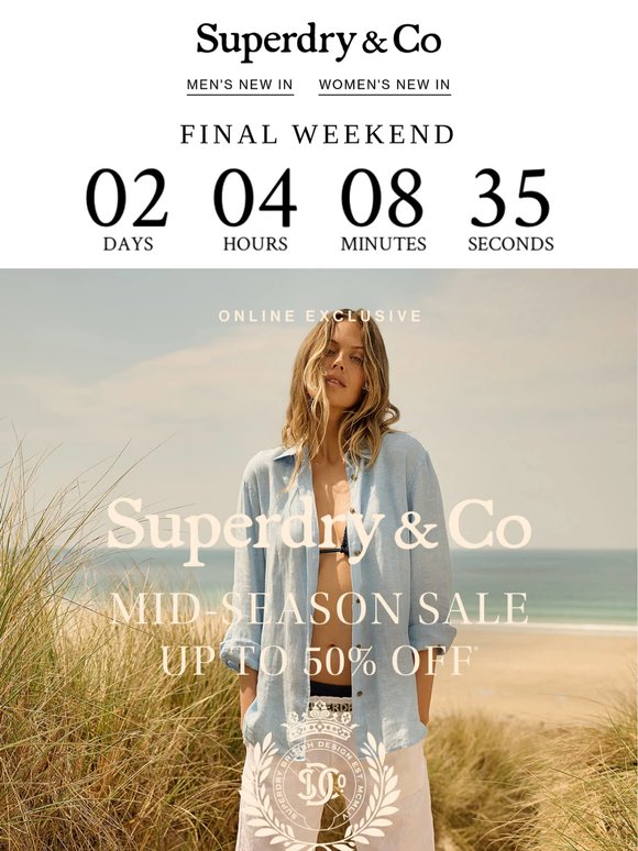 Sale Final Weekend, Just in Time for Payday