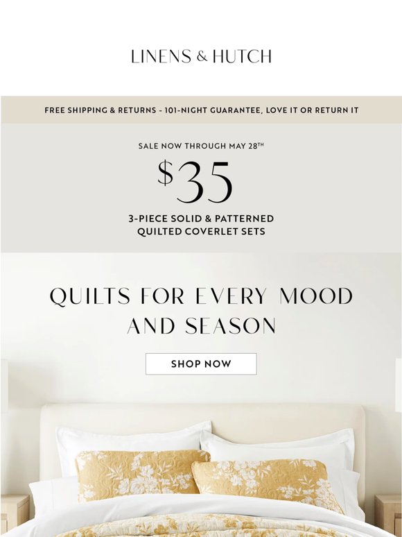 😍 Weekend Quilt Sale Starts Now: $35 All Sizes & Styles