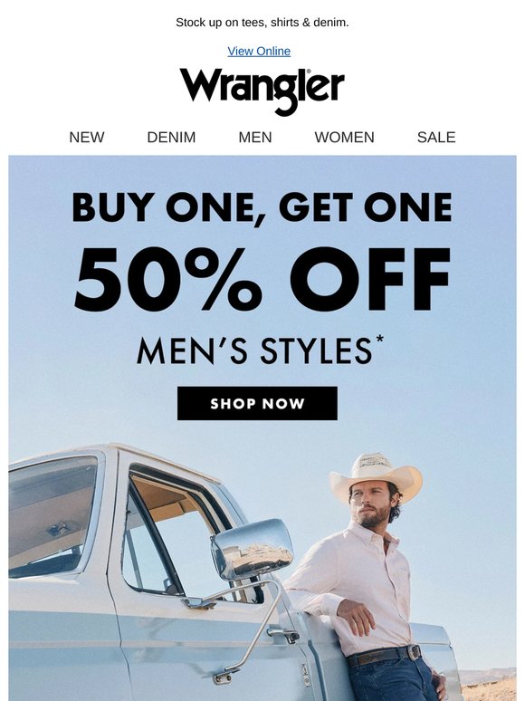 Men’s BOGO 50% off