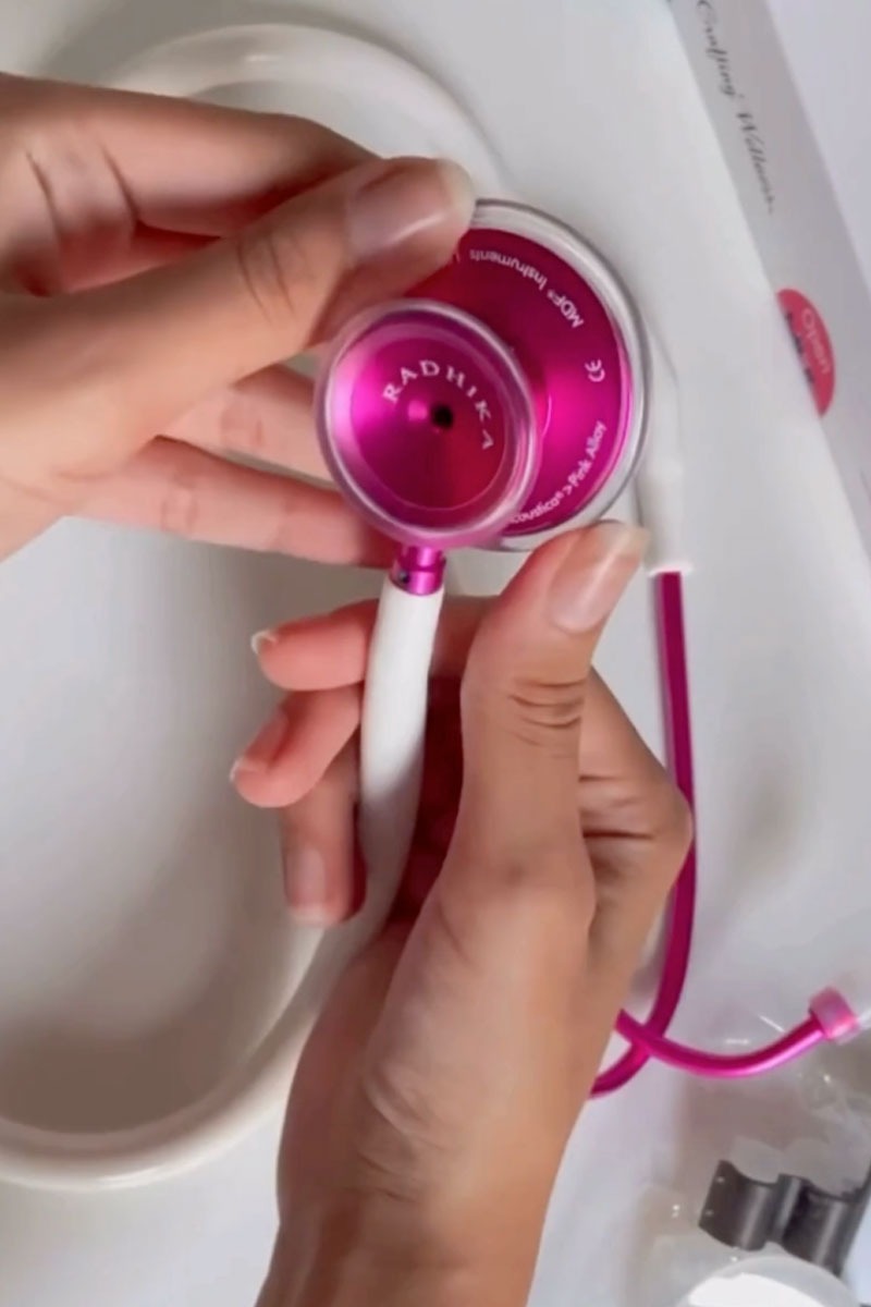 Stethoscope MDF Instruments Acoustica Pinkalloy and White