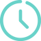 a blue clock with a black background
