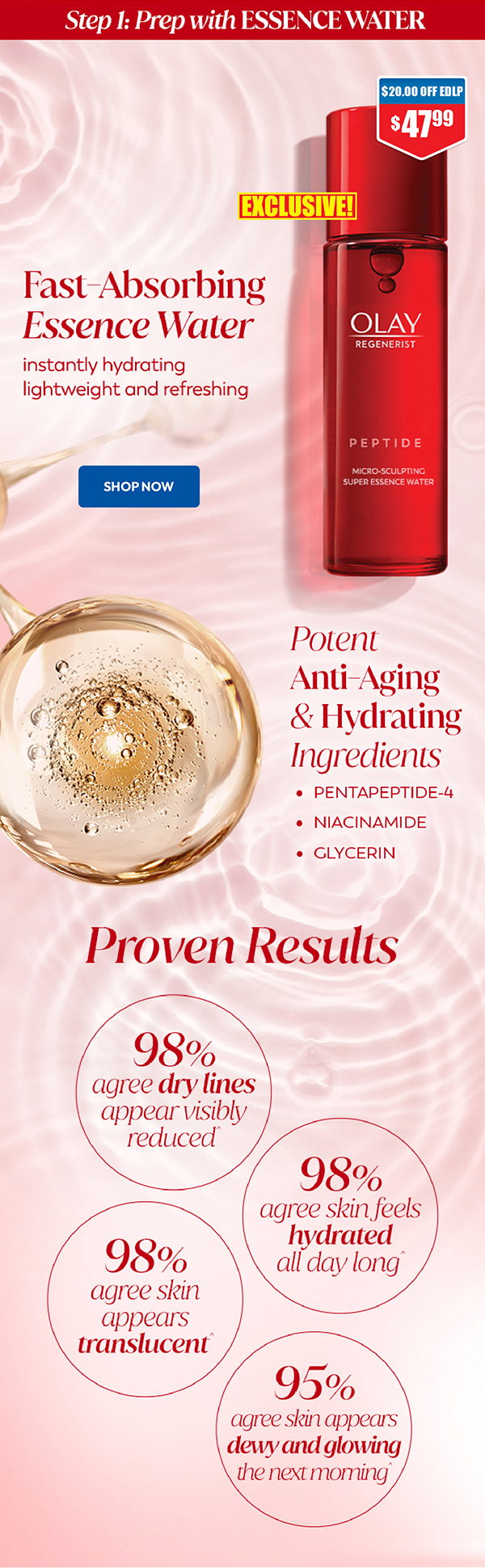 Olay Collagen Peptide Micro-Sculpting Super Essence Water 150ml