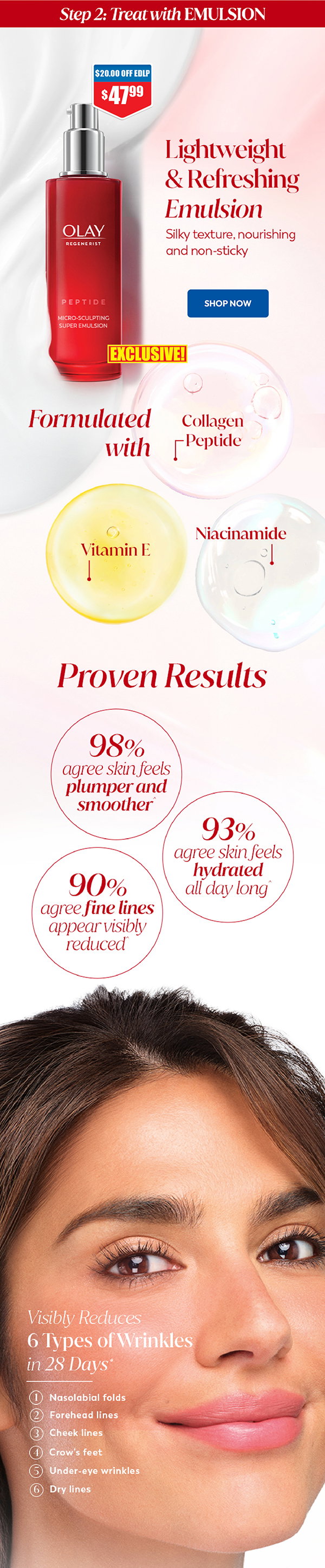 Olay Collagen Peptide Micro-Sculpting Super Emulsion 100ml