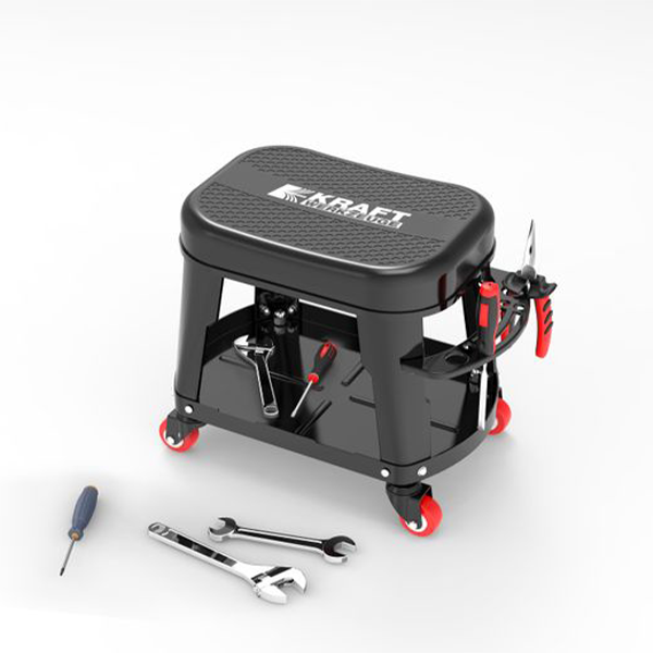 Auto Rollhocker mit Sitzkissen und Werkzeugablage