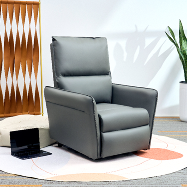 Elektrischer Schaukel- und Massagesessel mit Heizfunktion, Beinanhebung & Airbag - Grau