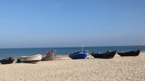 Ostseestrand mit booten