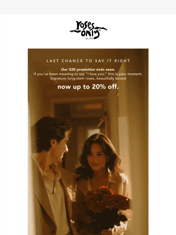 Final Hours to Get Your 520 Roses