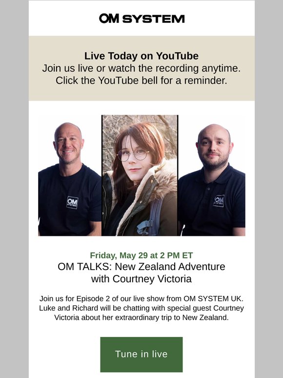 OM TALKS: Live @ 2 PM ET & More Upcoming Events