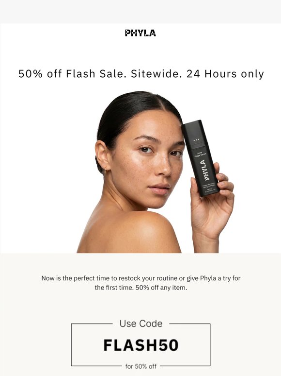 50% Flash Sale. Only 24 Hours.