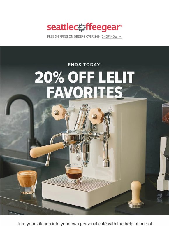 Last Call for 20% Off LELIT!