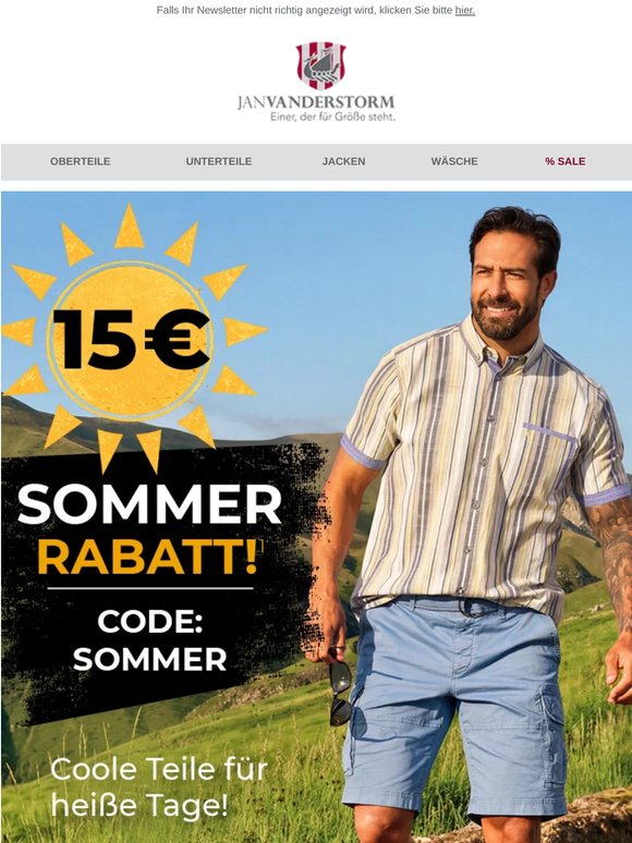 15 % Rabatt für Ihren Sommer!