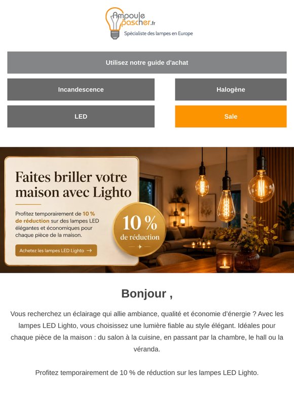 💡Faites briller votre maison avec Lighto — maintenant -10 %