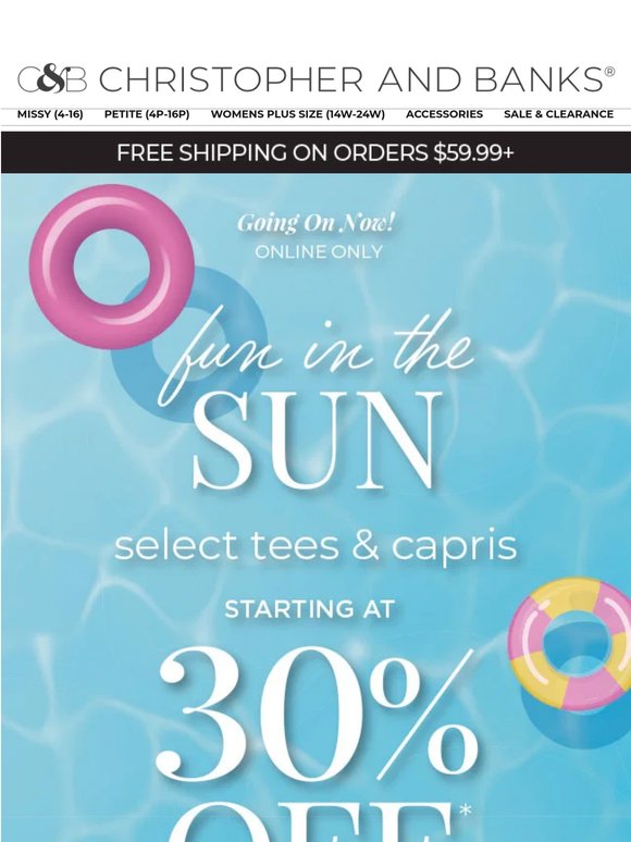 Get Summer-Ready ☀️ Select Styles From 30% Off