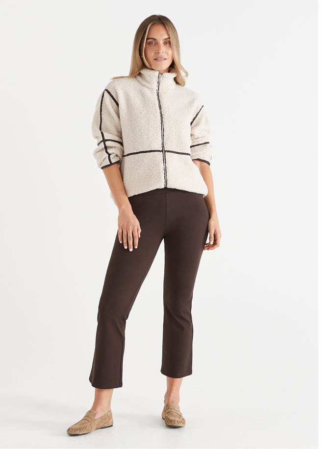 Ponte Crop Kick Flare Legging