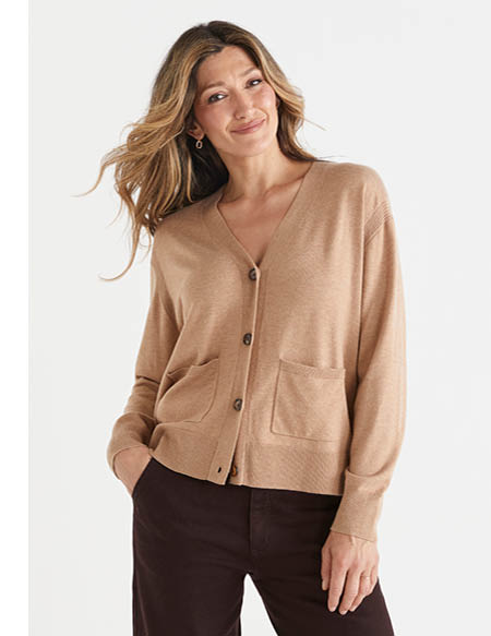V Neck Pocket Cardigan