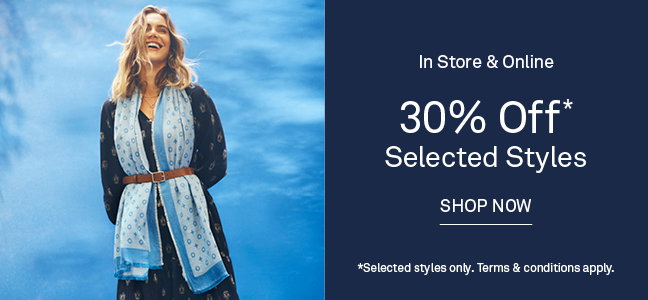 30% Off Selected Styles