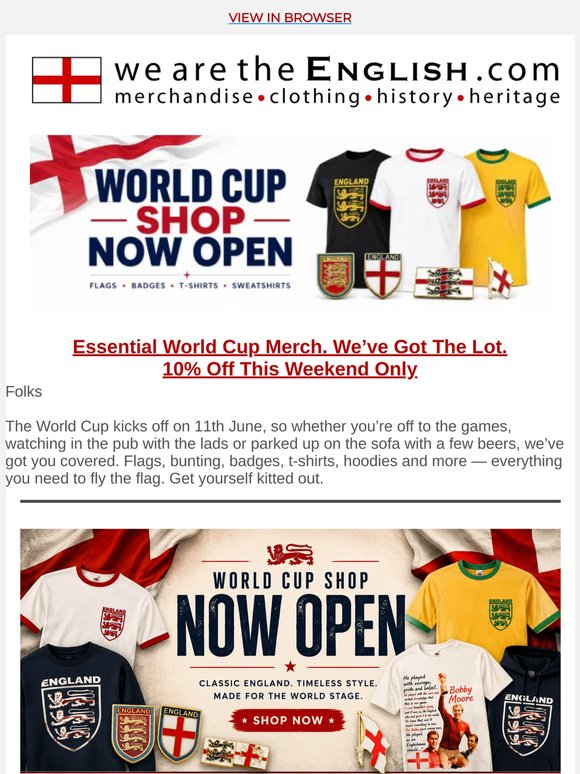Get World Cup Ready - 10% Off