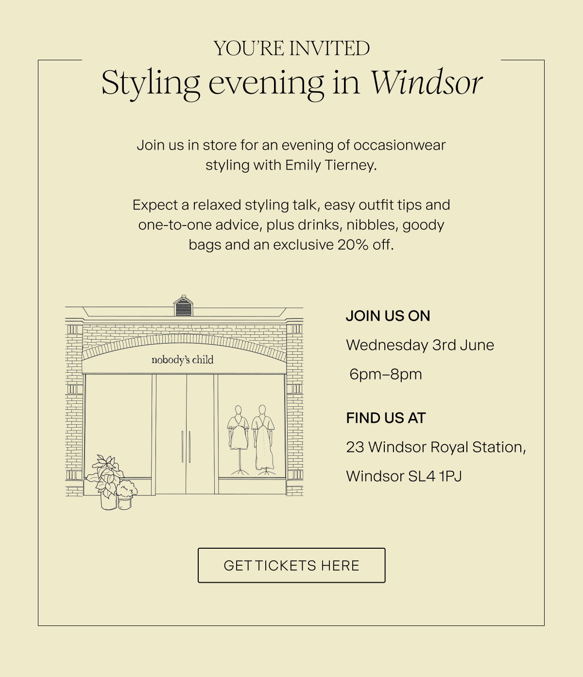Windsor Occasionwear Styling Evening with Emily Tierney