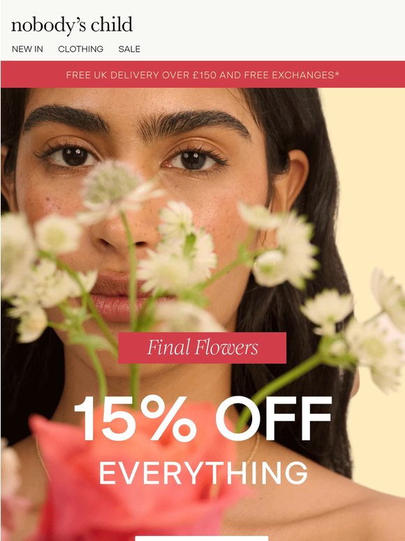 100+ new styles with 15% off
