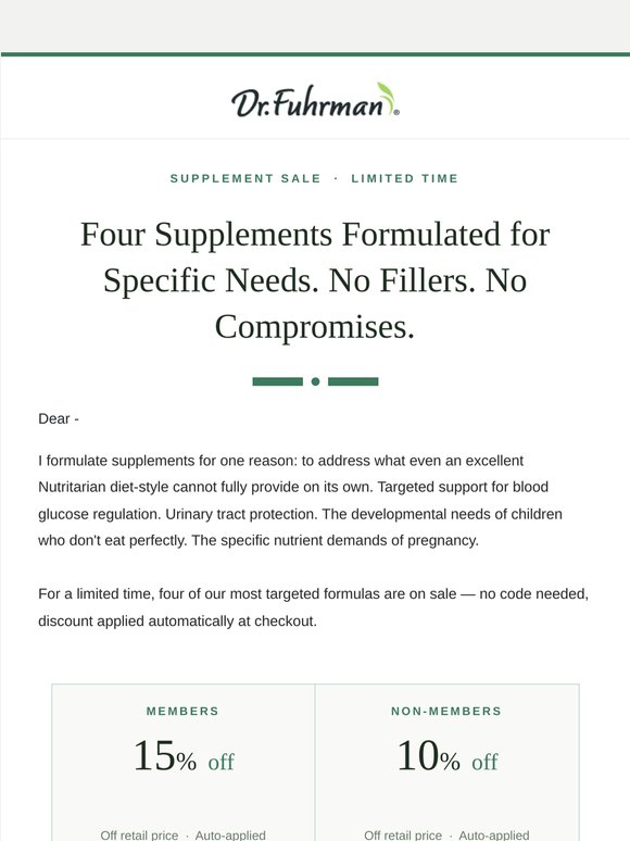 Save Now on These Targeted Supplements