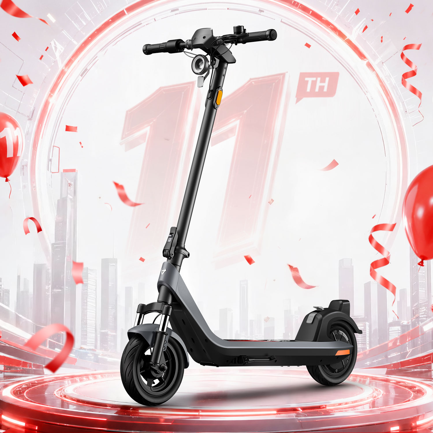 NIU KQi 200F Foldable Handlebar Electric Scooter with Suspension | Range 54km (EU version)