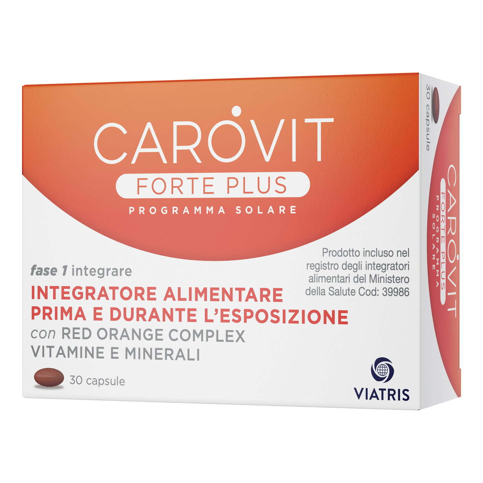 Carovit Forte Plus | Integratore Antiossidante Solare | 30 Capsule