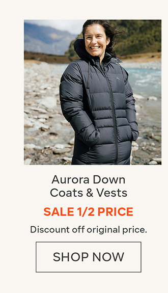 1/2 Price Aurora Down Vests and Coats