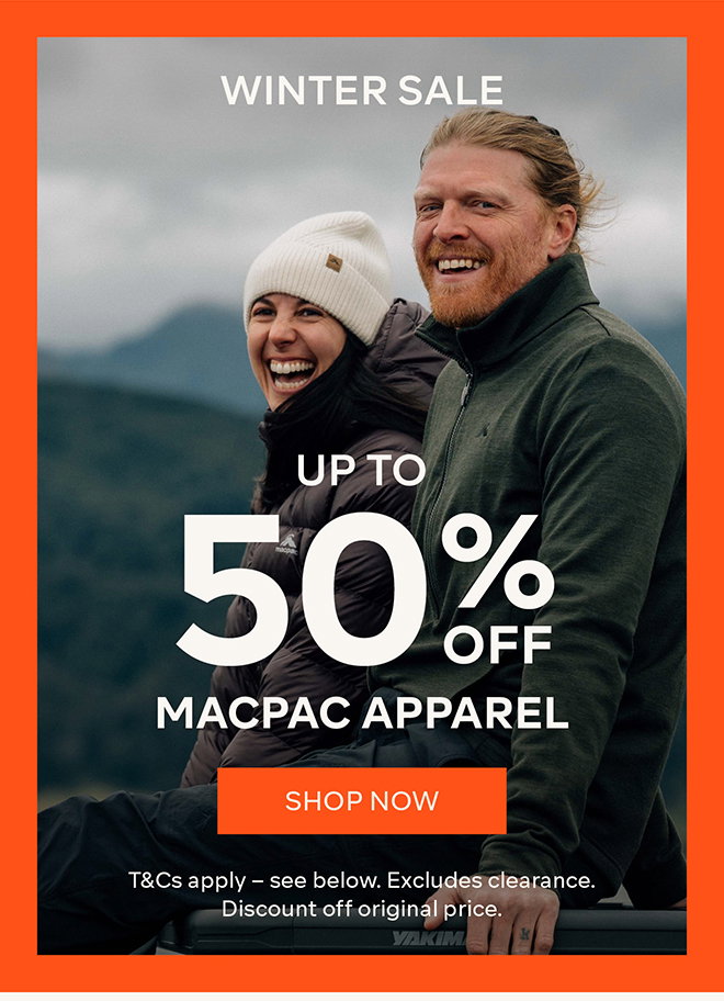 Up to 50% off Macpac Apparel