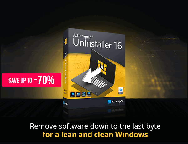 Ashampoo® UnInstaller 16 | Remove software down to the last byte for a lean and clean Windows