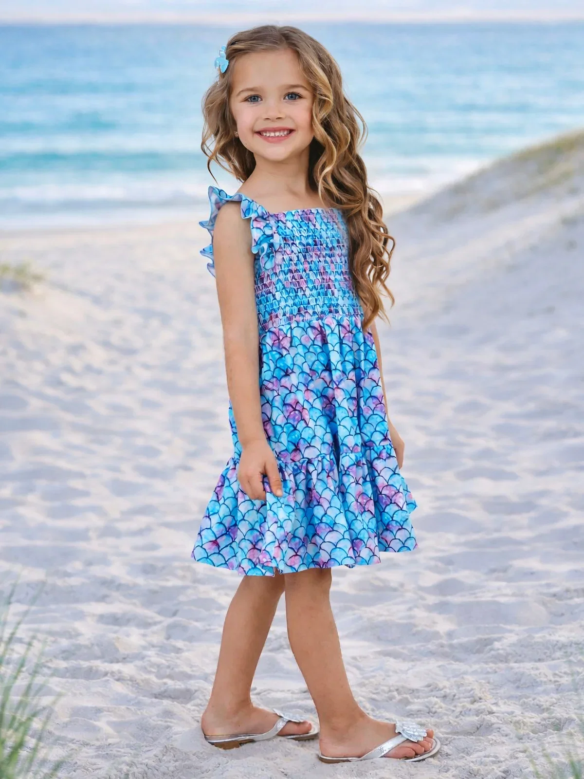 Image of I Washed Up Like This Mermaid Ruffle Sundress